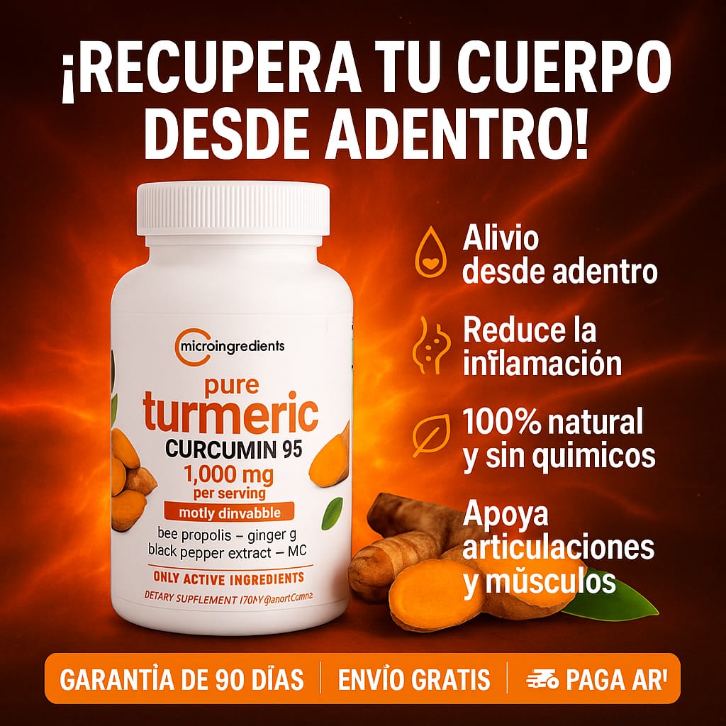 Curcuma Desinflama tu cuerpo desde la primera semana.