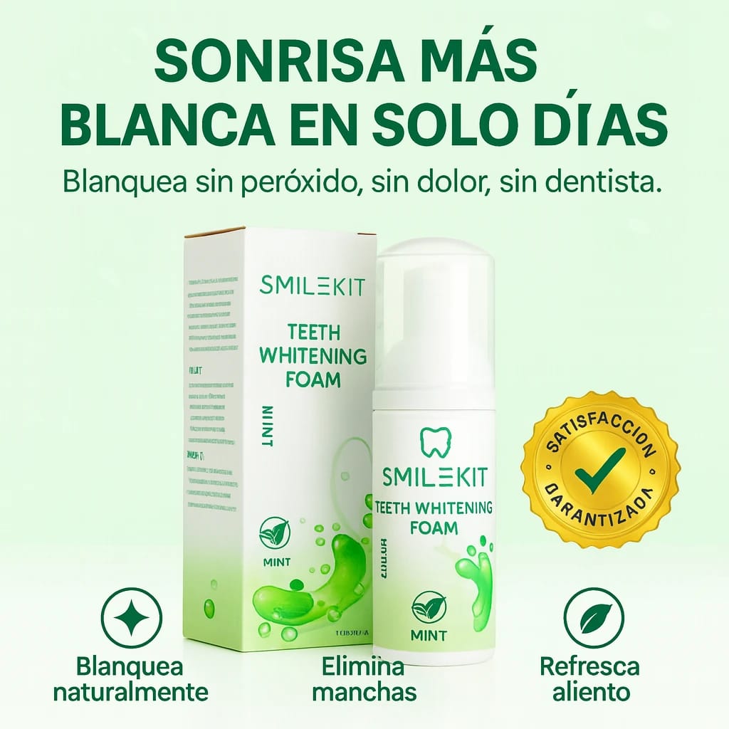 Espuma blanqueadora dental