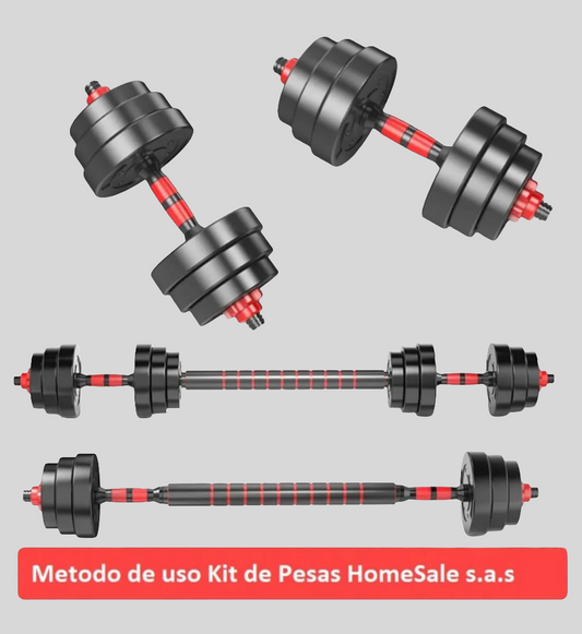KIT MANCUERNA 20KG 8 DISCOS